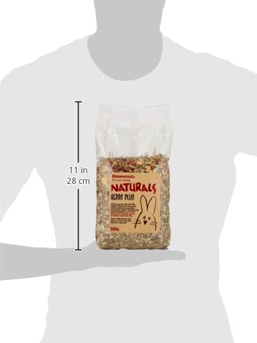 Rosewood Naturals Herb Plus Small Animal Treat, 500g - Ideal for Small Pets, Model 19420