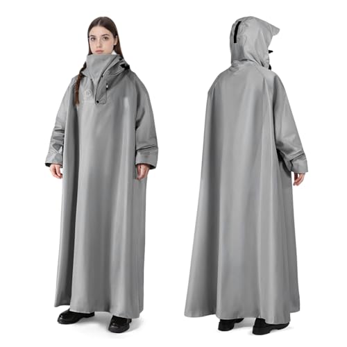 Palay Long Rain Coat, Waterproof Raincoat For Adults Reusable Hooded Rain Poncho With Wide Brim Lightweight Unisex Raincoat For