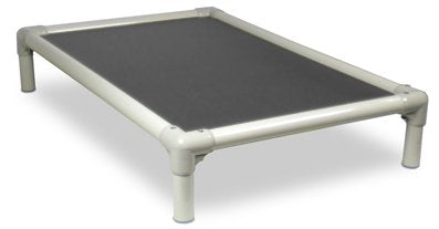 Kuranda Chewproof Bed - Almond PVC - 40'' x 25'' - Heavy Duty Vinyl - Smoke