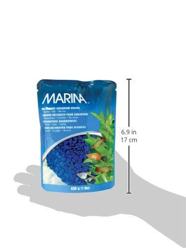 Marina Decorative Gravel, 1-Pound Blue, Model 12382 - Ideal for Aquariums and Landscaping