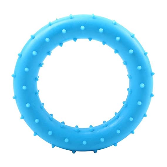 Psk Pet Mart Pack Of 1 Spike Chew Rubber Ring Toy For Puppy Dental Teething (Color As Per Aviliability)