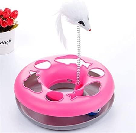 D&C Paws Cat Circle With Ball And Catch The Mouse Motion To Exercises And Satisfy PetS Natural Instinct With Fun Toy For Small A