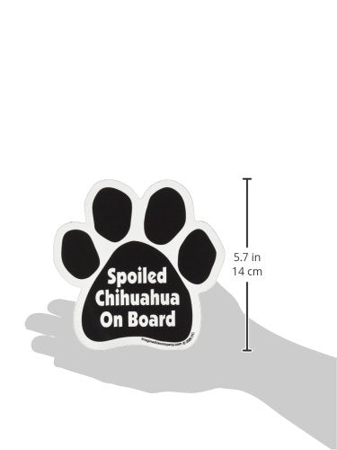 Imagine This Paw Car Magnet, Spoiled Chihuahua on Board, 5-1/2-Inch by 5-1/2-Inch