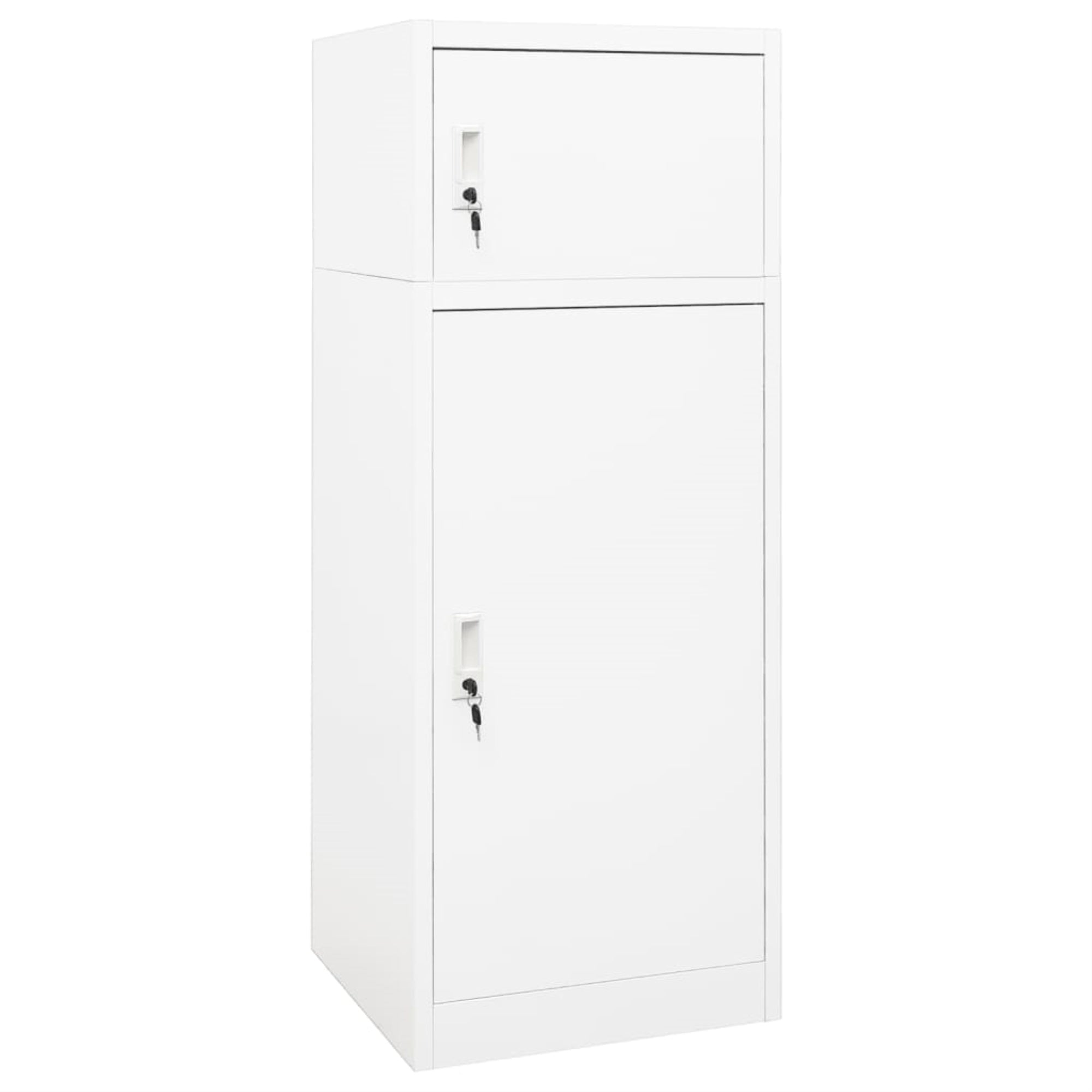 Vidaxl Saddle Cabinet White 20.9Inch X20.9Inch X55.1Inch  Steel