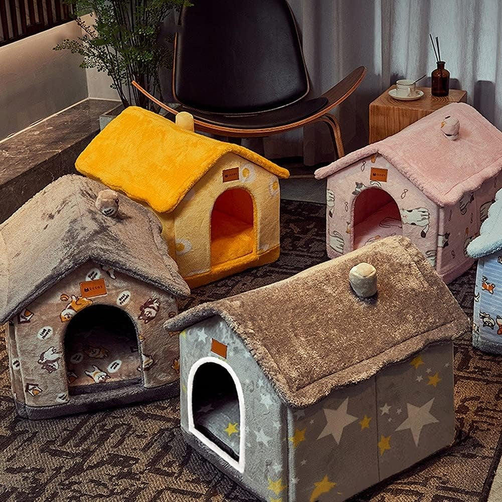 Indoor Dog House Bed Memory Foam Foldable Washable Small Medium Large