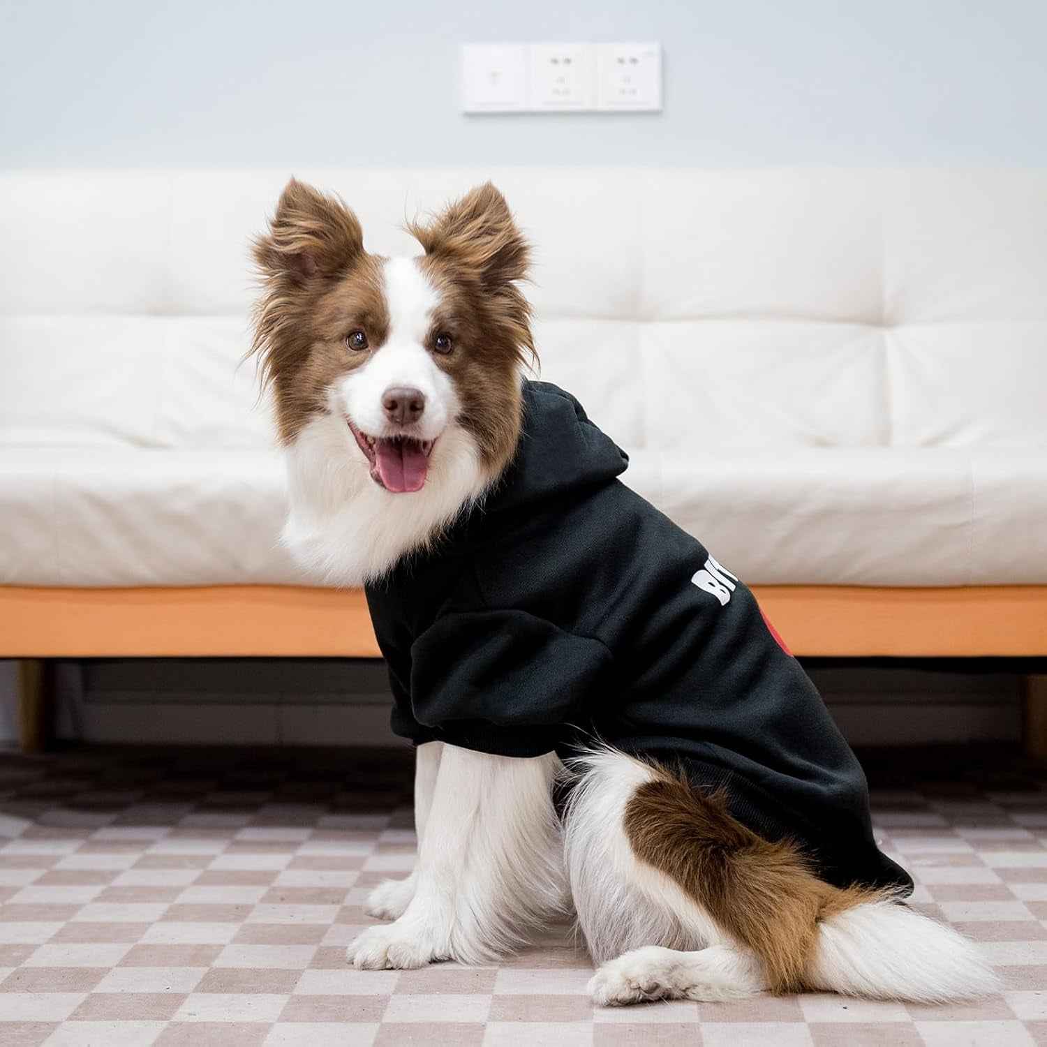 Dog Hoodie Sweatshirt with Leash Hole Warm Pet Clothes XS-XXL Dogs