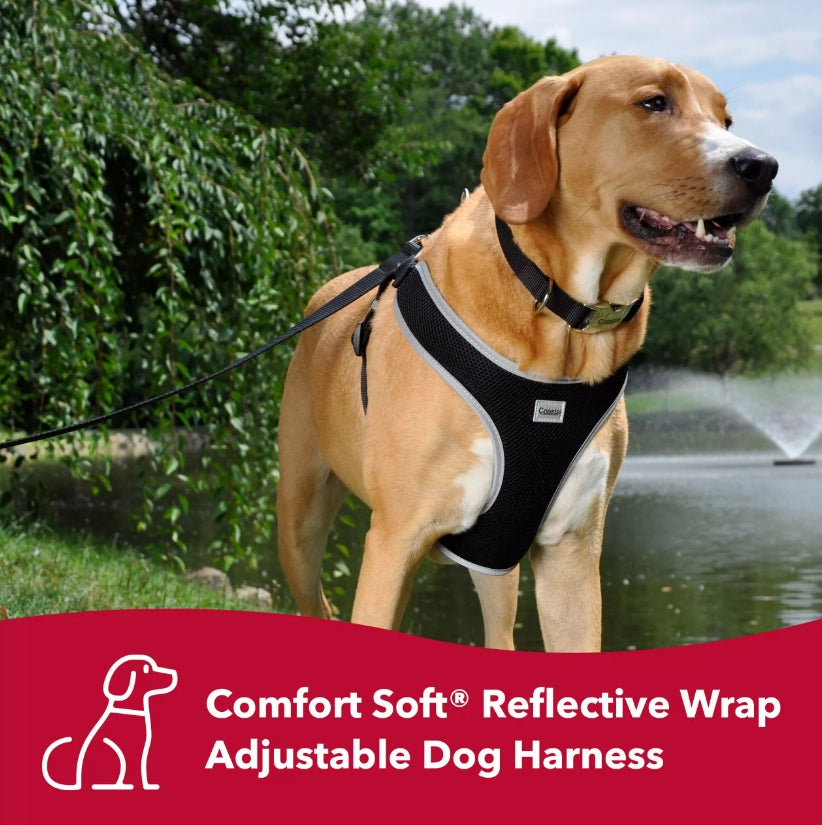 Coastal Pet Comfort Soft Reflective Wrap Adjustable Dog Harness Neon Pink