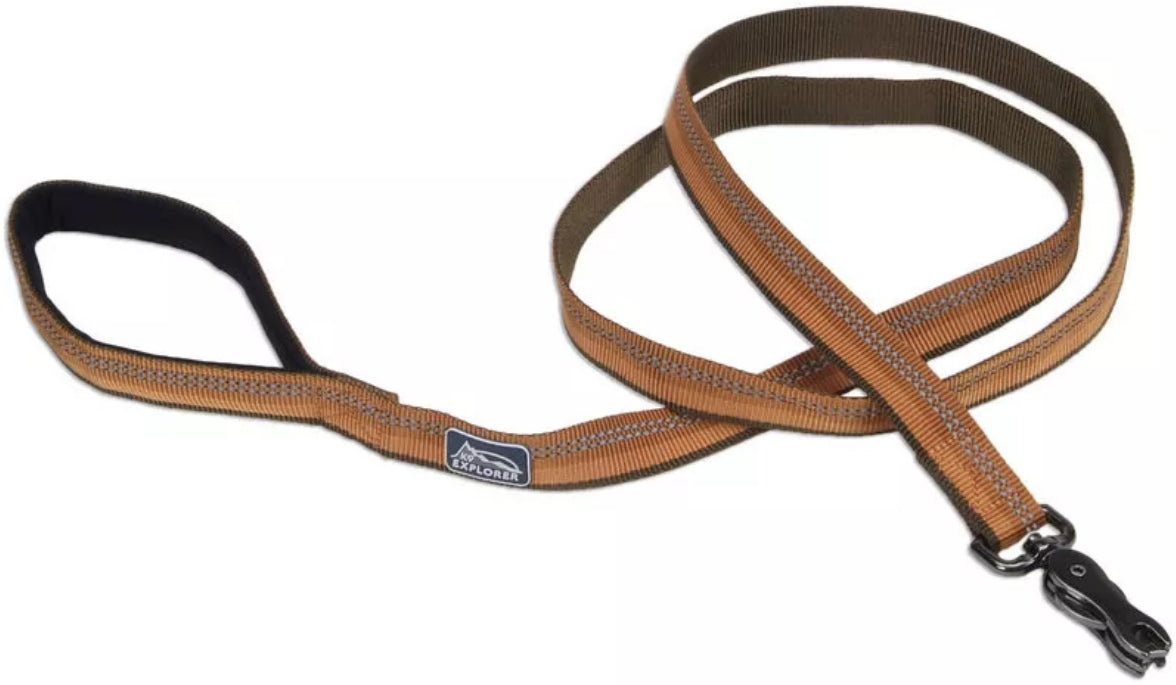 Coastal Pet K9 Explorer Reflective Leash With Scissor Snap Campfire Orange