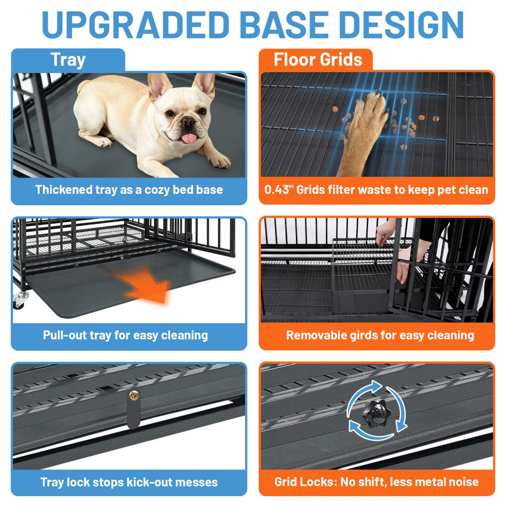 37 Stackable Heavy Duty Dog Kennel 371D08