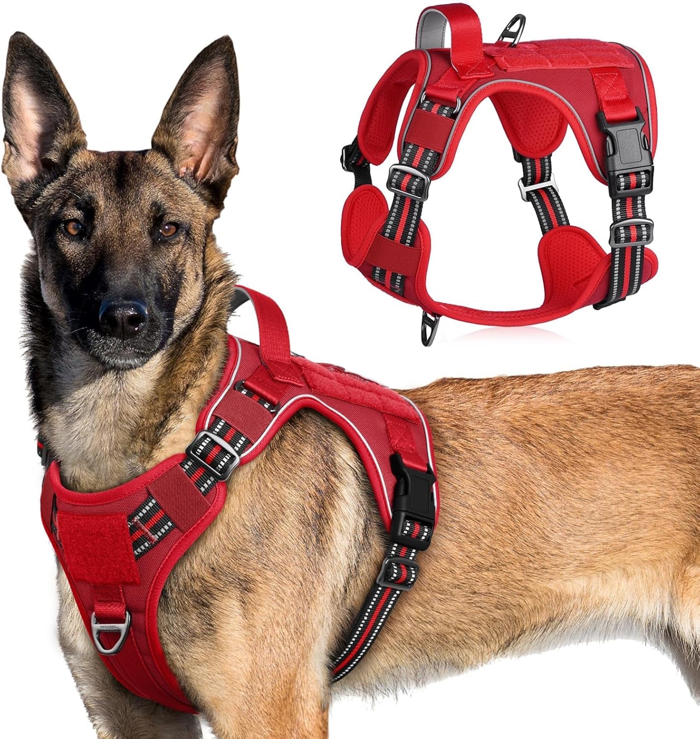 No-Pull Tactical Dog Harness MOLLE Vest for Medium & Large Dogs