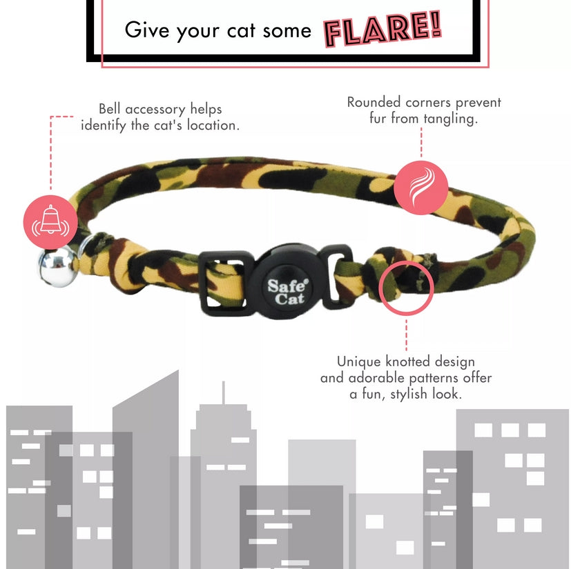 Coastal Pet Safe Cat Round Fashion Collar Purple Floral