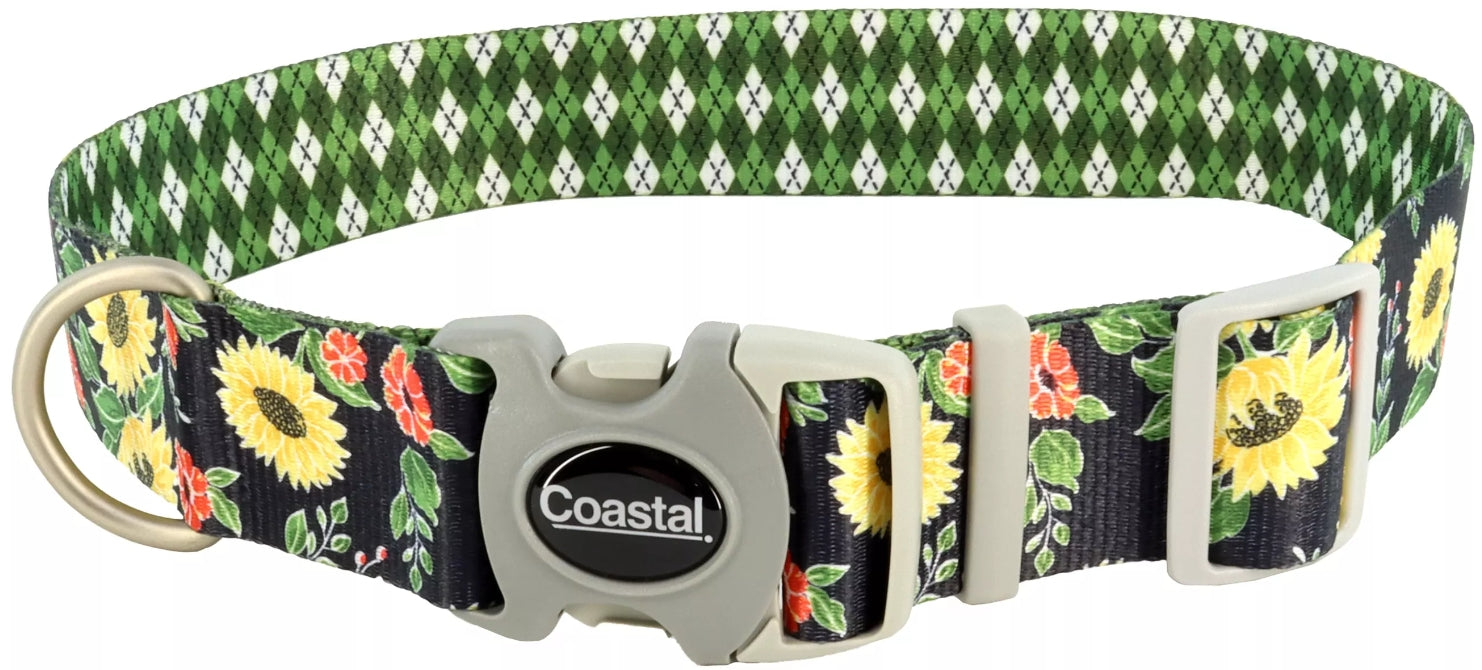 Coastal Pet Sublime Adjustable Dog Collar Sunflower