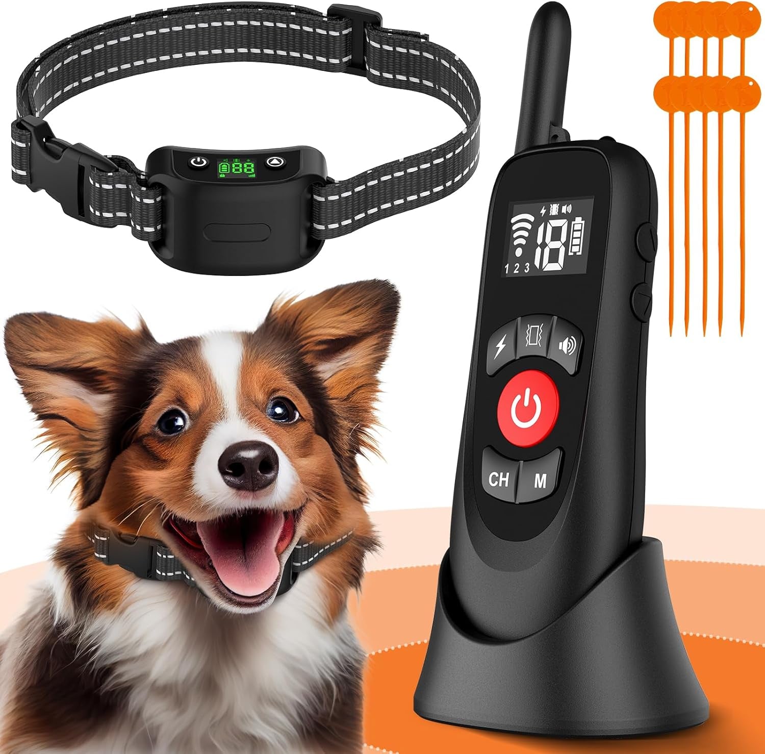 Wireless Dog Fence Collar Electric Training Remote Waterproof 1640ft Range