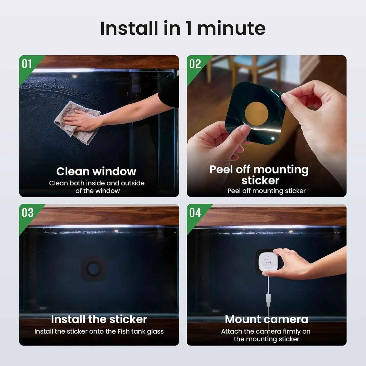 3MP 2K Aquarium & Terrarium Pet Camera w/ Night Vision & Smart Alerts