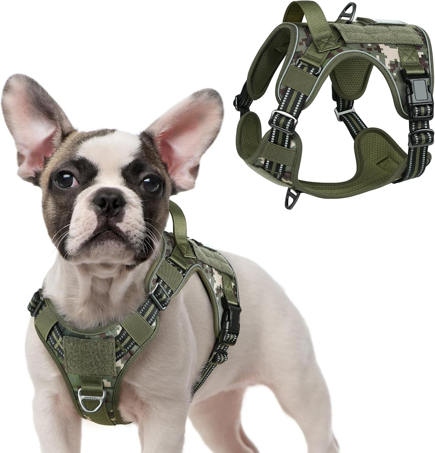 No-Pull Tactical Dog Harness MOLLE Vest for Medium & Large Dogs