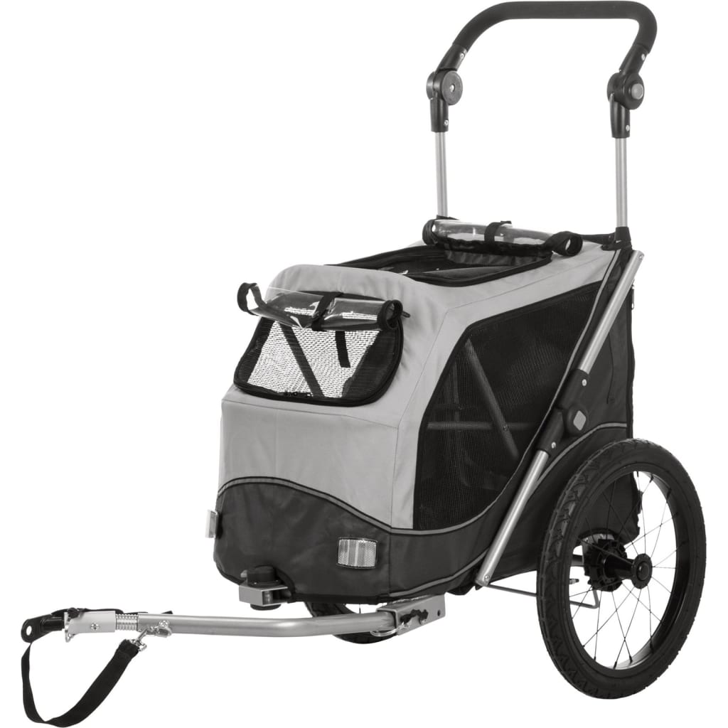 Trixie Hunde-Fahrradanhnger S Grau