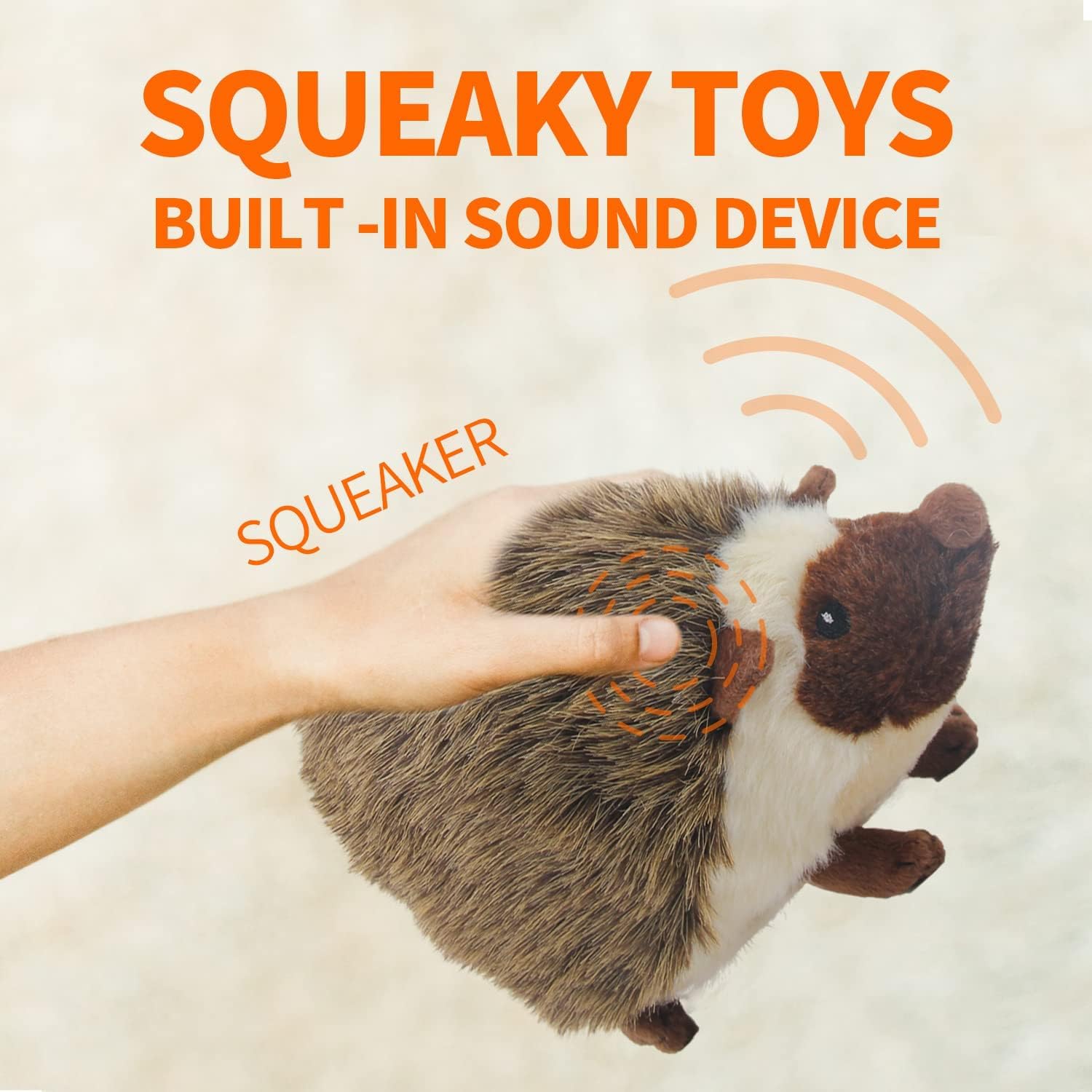 Classic - Dog Toys - Squeaky Dog Hedgehog Toys for Dogs