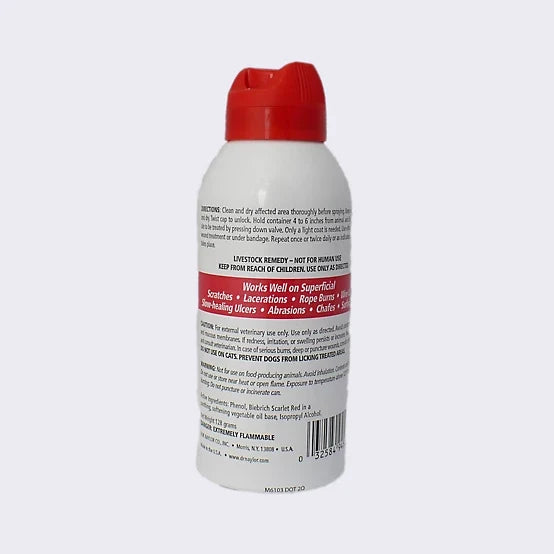 Dr. Naylor Red-Kote Veterinary Antiseptic Aerosol for Horses Livestock 5 oz.