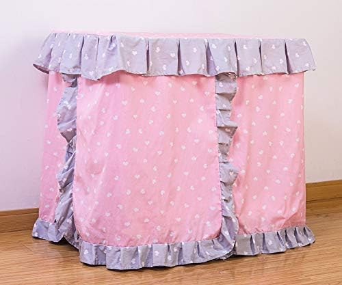 Kolachic Princess Pink Grey White Heart Pet Dog Handmade Bed House+1 Candy Pillow (M)