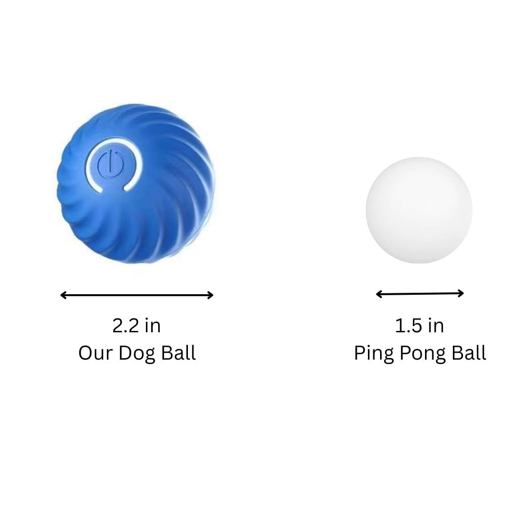 Generic Interactive Dog Ball, 2.2 Inch Blue Electric Toy for Small/Medium Dogs, Nylon Material, Model PG-CT042