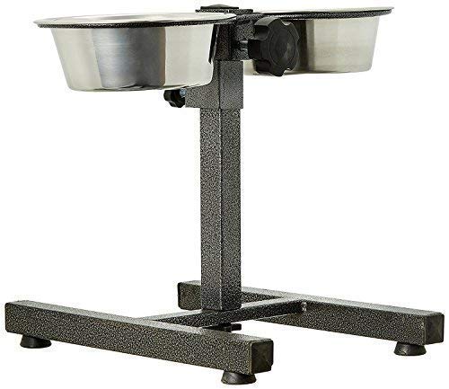 Rvpaws Dog Adjustable Feeding Stand Bowl H Type With 2 Bowls (1600 Ml)