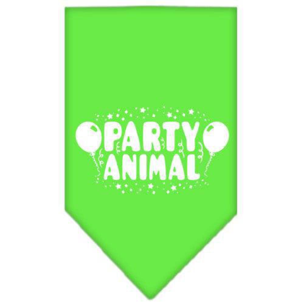 Mirage Pet Products Party Animal Screen Print Bandana for Pets, Large, Navy Blue