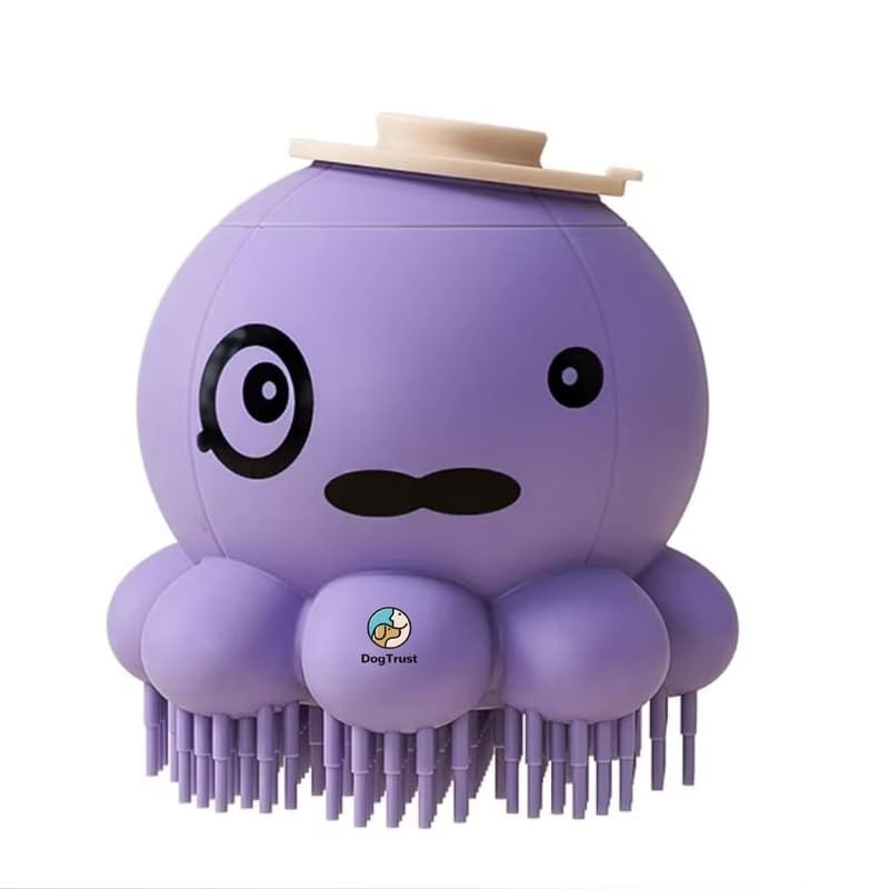 BohoBark Cat Shampoo Brush,Cat Shampoo Brush,Dog/Pet Grooming/Scrubber,with Shampoo Dispenser,Suitable for dog and cat showers