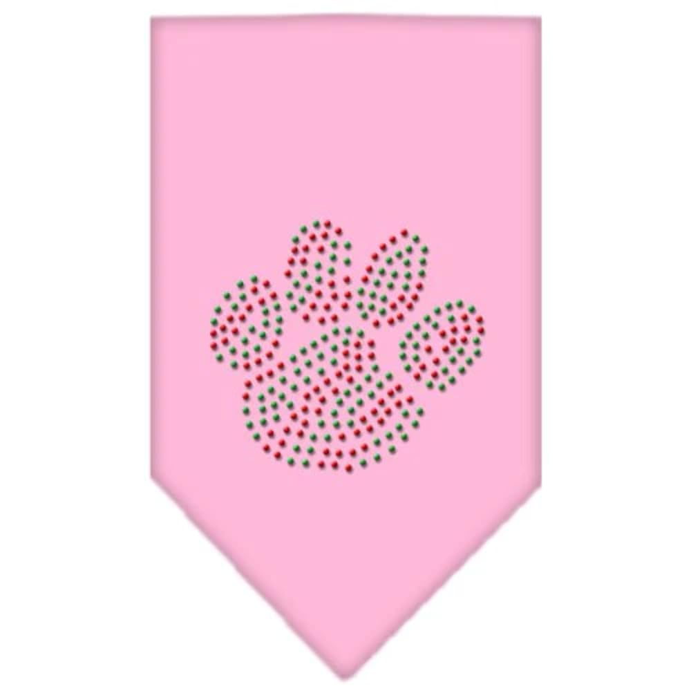 Mirage Pet Products Christmas Paw Rhinestone Bandana, Small, Purple