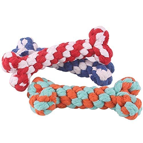 Rvpaws Knotted Rope Dumbbell Shaped Tug Toy For Dogs | Chew Toy For Teething Puppy & Adult | Pack Of 1