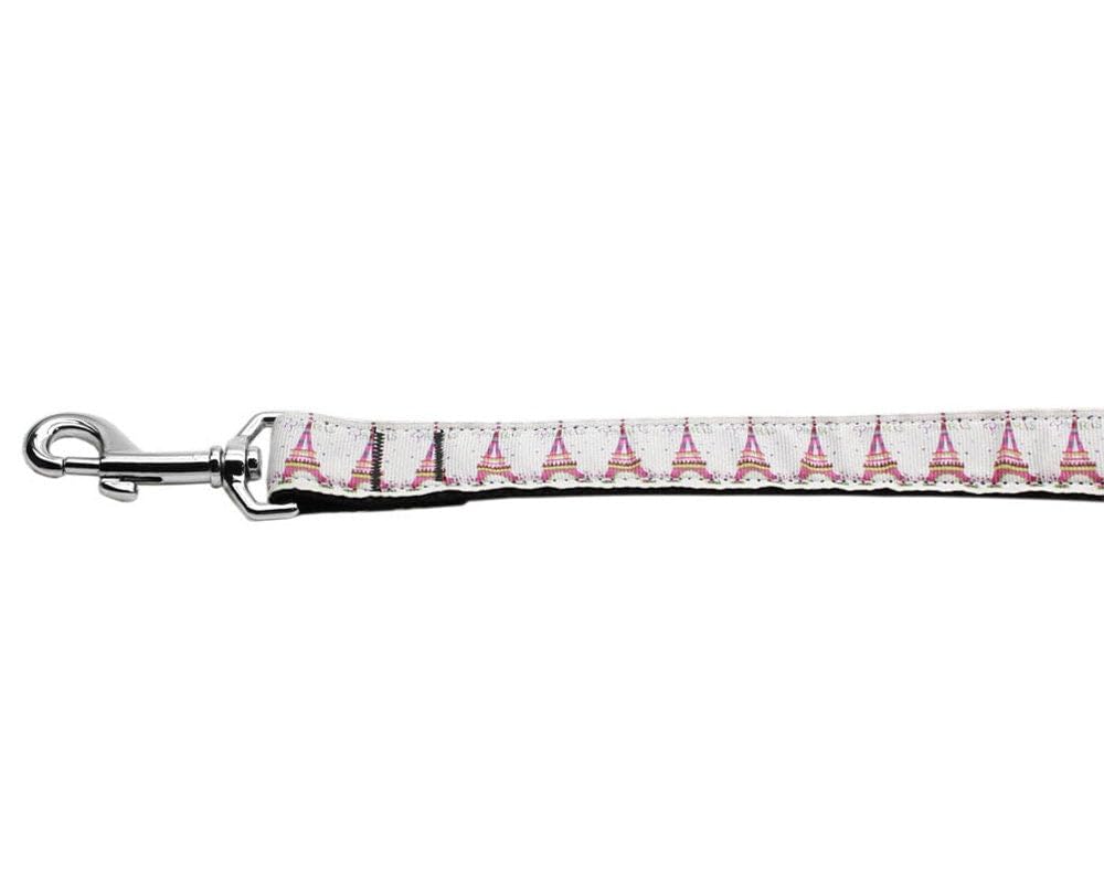 Pet Dog & Cat Nylon Collar or Leash, "Eiffel Tower" 1" w x 6 ft. leash