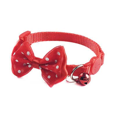 Litvibes Cat Collar With Bell,Kitten & Small Dog Soft Adjustable,Safe,Solid,Breakaway For Cats & Puppy Bow Design Pet Collar Re