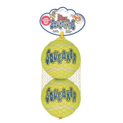 Kong Large Squeaker Tennis Balls Dog Toy [Set Of 2]