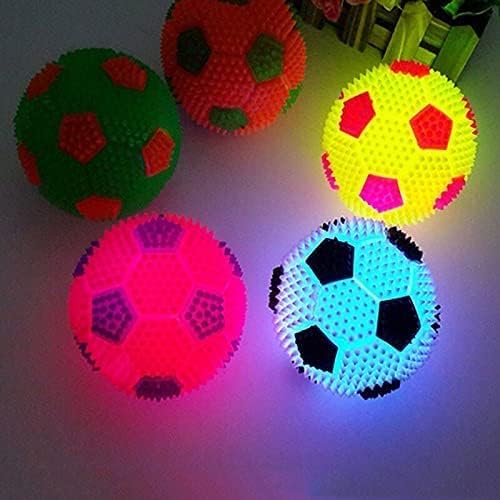 Toms Pet (Pack of  1) LED Whistle Squeaky Squeaker Sound Ball for Puppy, Dog & Cat, Pet Chew Playing Rubber Ball Toy Small Pet 
