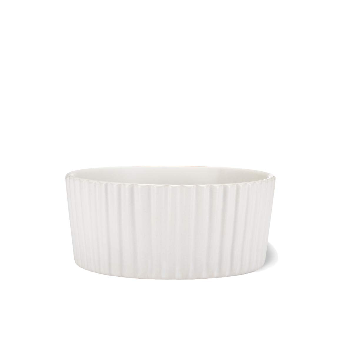 Waggo Ripple Ceramic Dog Bowl for Medium and Large Breeds - Modern with Matte Finish, Heavyweight Durable Pet Food and Water Dis
