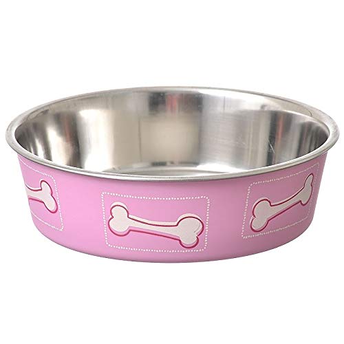 Loving Pets Coastal Bella Bowl For Dogs, Medium, Pink
