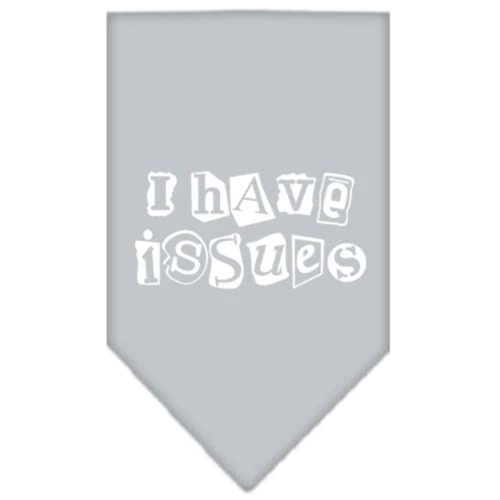 Mirage Pet Products I Have Issues Screen Print Bandana for Pets, Large, Light Pink