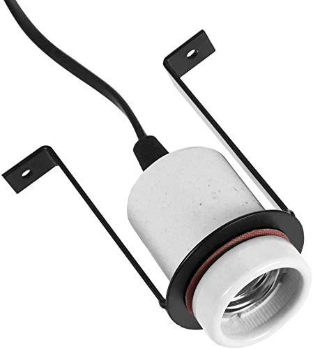 Iruizhe Reptile Ceramic Heat Lamp Holder Pet Heater Bracket For Heat Lamp Bulb 300W(Lamp Bulb Not Included)