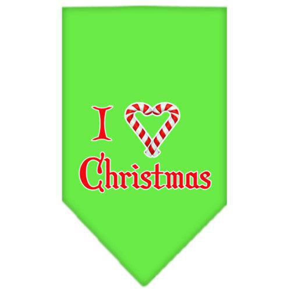 Mirage Pet Products Heart Christmas Screen Print Bandana for Pets, Large, Black