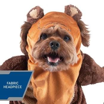 Jazwares Endor Ewok Pet Costume, L Size, Brown, Polyester, Model JWC1224LG