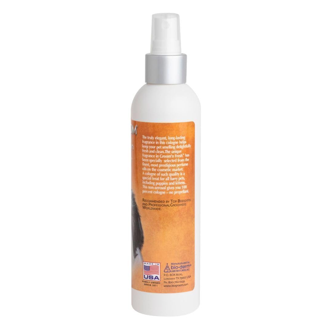 Bio-Groom Groom'N Fresh Dog Cologne - Deodorizing Spray, Dog Bathing Supplies, Puppy Wash, Cat & Dog Grooming Supplies, Cruelty-Free, Made In Usa, Dog Perfume - 8 Fl Oz 2-Pack