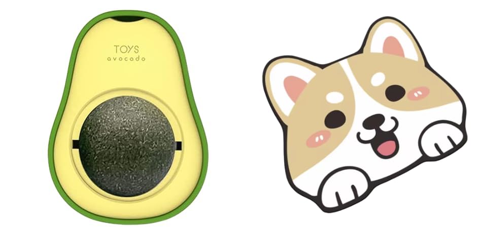 Catnip Wall Toy, Rotatable Cat Wall Treats, Cat Chew Toys, Edible Cat Licking Toy And Adorable Crystal Velvetpolyester Cartoon L