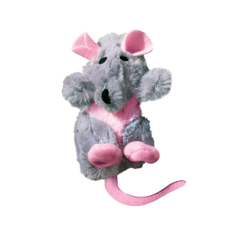 Kong Refillables Catnip Toys, Assorted 2-Pack - Plush Cat Toys With Refillable Catnip Pouch & Premium North American Catnip (Rat