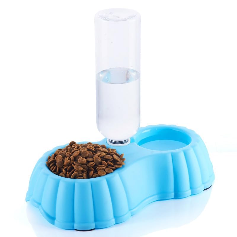Shopping Mart Dog Bowls, Puppy Cat Food And Water Bowl Set With Water Dispenser And Stainless Steel Bowl NonSlip Mat, Detachabl