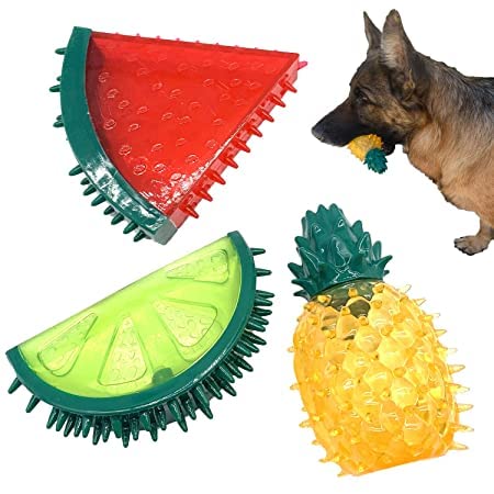 Rvpaws Dog Squeaky Toys Value Set NonToxic Dog Squeaky Balls For Dogs Toss Fetch Toys For Dogs Tpr Rubber Puppy Toys Spikey Dog