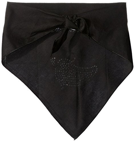 Mirage Pet Products Chili Pepper Rhinestone Bandana, Large, Black