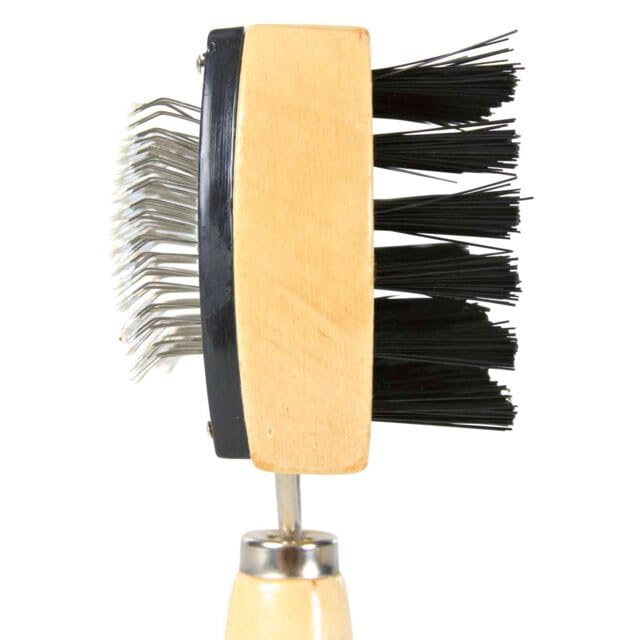 Trixie Pet Grooming Double Sided Slicker Brush For Dogs & Cats, Pet Grooming Shedding Brush