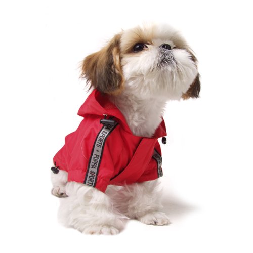 Puppia Authentic Base Jumper Raincoat, XX-Large, Black