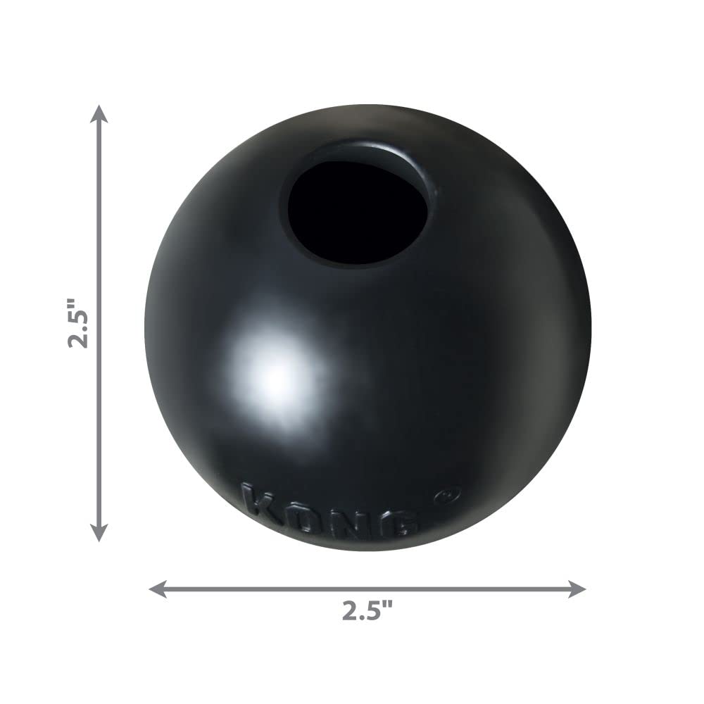 KONG Extreme Ball with Hole - Dog Fetch Toy - Durable Dog Ball Toy for Training, Interactive Playtime & More - Natural Extreme R
