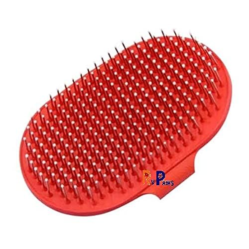 Rvpaws Pet Bath & Massage Grooming Hand Hair Brush Ideal For Grooming Short And Long Hair Dogs And Puppies  Multicolor (Pack Of