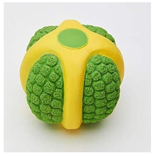 D&C Paws Latex Squeaky Melon Toy  Chew Toy For Dogs | Teething Toy For Puppies Rubber Squeaky Toy Ball For Dogs